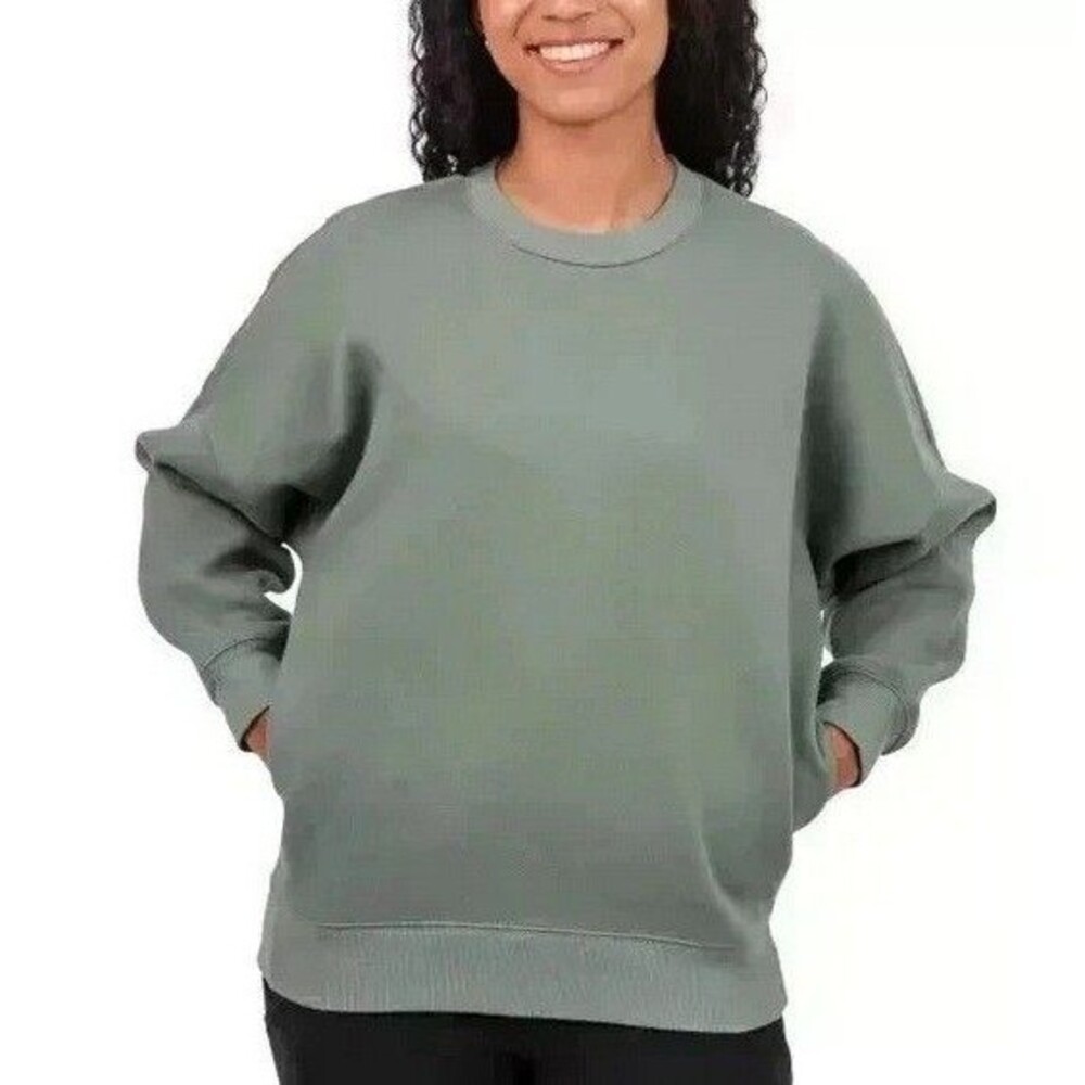 Tuff Athletics Sweatshirt Fleece Crew Neck Pullover Green (Gallery Green)  Large